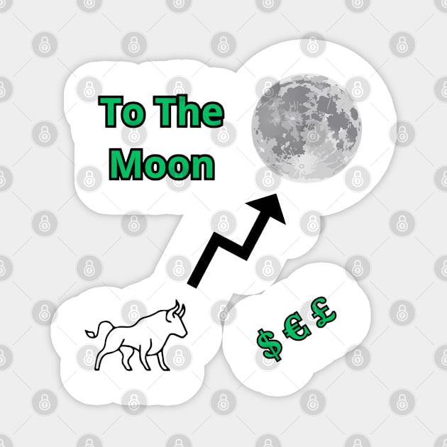 To the moon Sticker by Signum